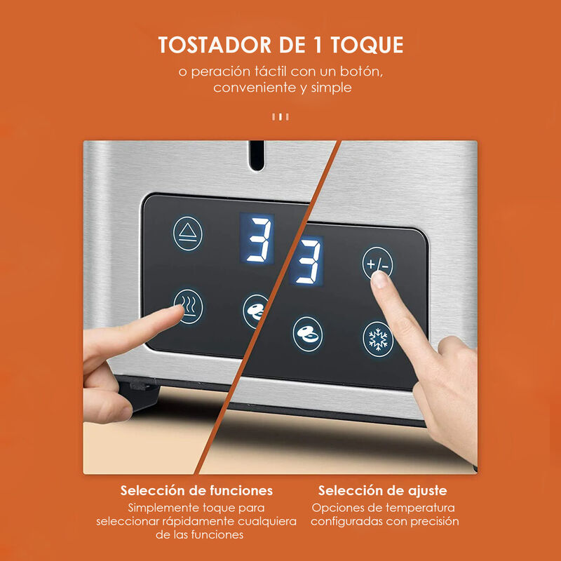 Tostador 2 rebanadas Aicok Acero Inox Touch 6 N... image number null