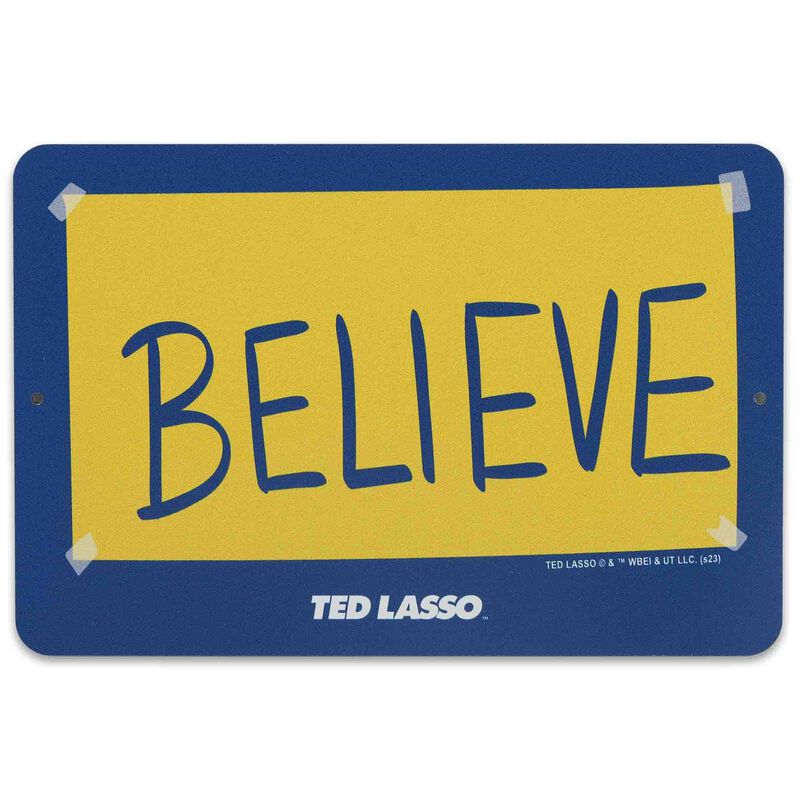 Letrero Met&aacute;lico Open Road Brands Ted Lasso Bel... image number null