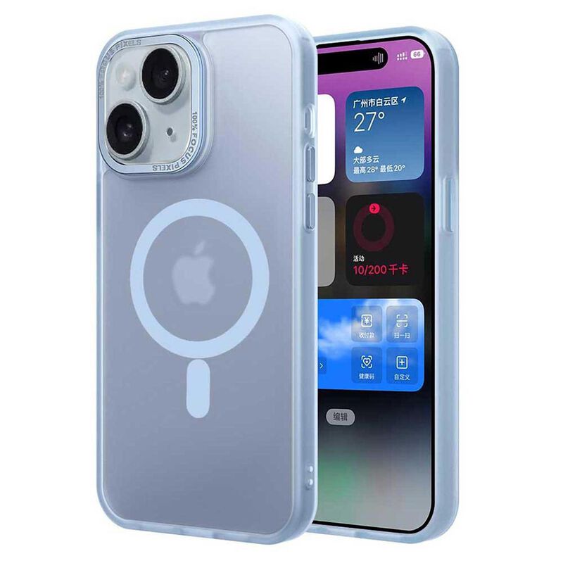 Funda TEKKU Matte Mag para iPhone 15 Trans Azul image number null