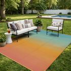Alfombra Lahome 244 &times; 152 cm Impermeable Reversible Para Exterior