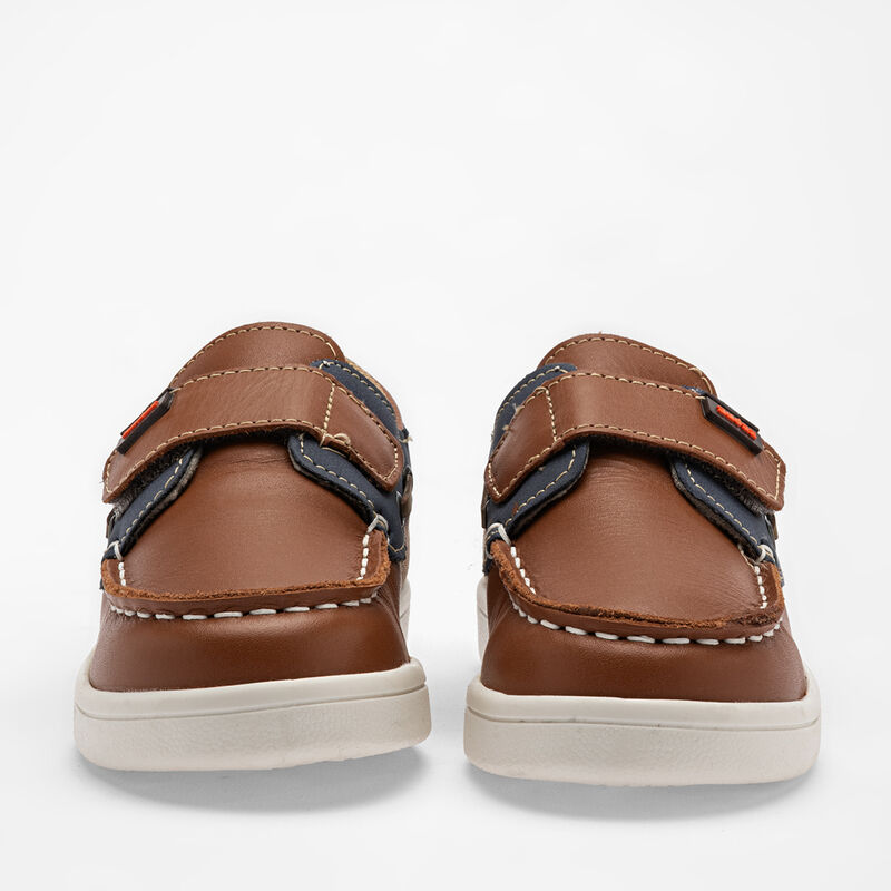 Audaz Zapato Casual De Piel Para Ni&ntilde;o Camel Mar... image number null
