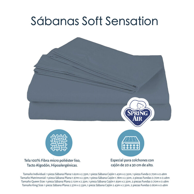 Juego de S&aacute;banas King Size Spring Air Soft Sens... image number null