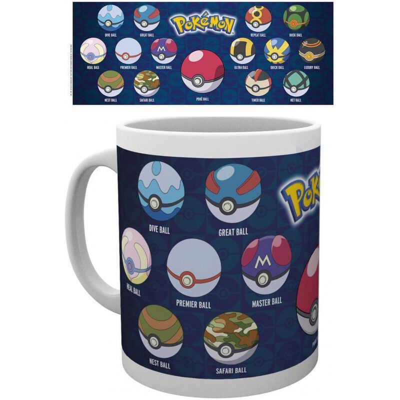 Taza Tipos De Poke Ball Pok&eacute;mon Nintendo Cer&aacute;mi... image number null