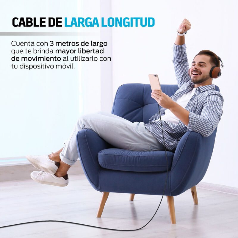 Cable USB C Extra Largo de Nylon Ultra Resisten... image number null