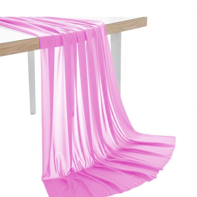 Tela Chiff&oacute;n Mds 112 cm De Ancho, Rosa Chicle, ... image number null