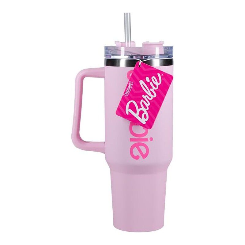 Vaso termo XL con logo de Barbie con pajita Sof... image number null
