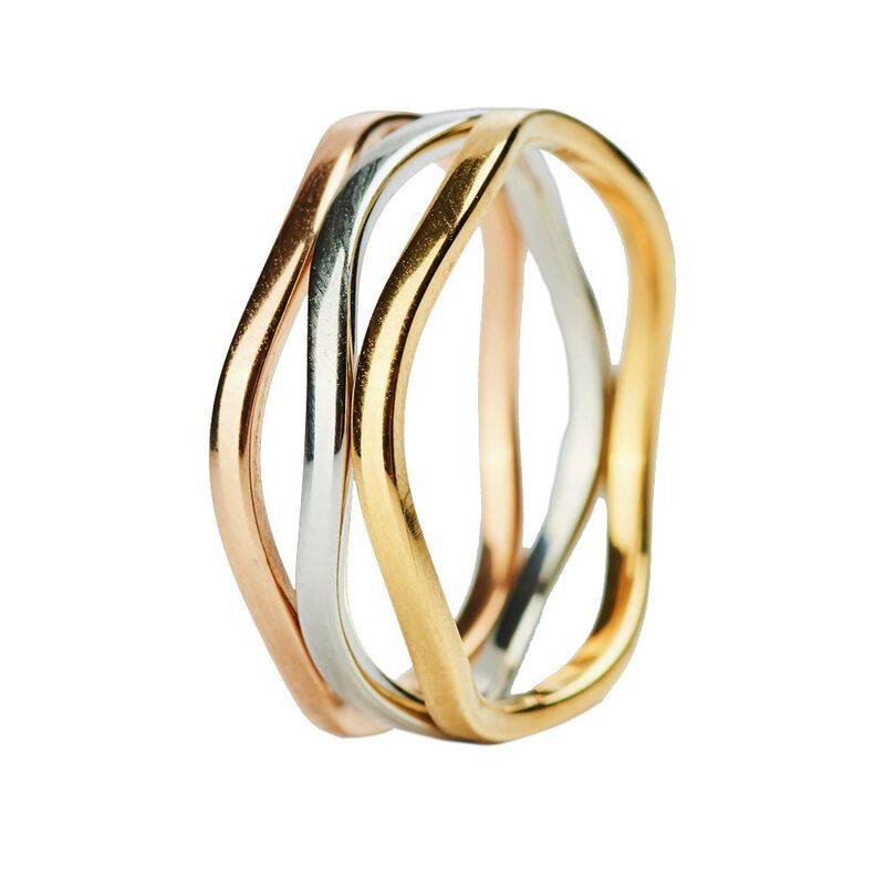 Anillos Acero Inoxidable Mujer Oro, Plata, Oro ... image number null