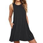 Vestido Haomeili Swing Negro XXXL Casual Verano