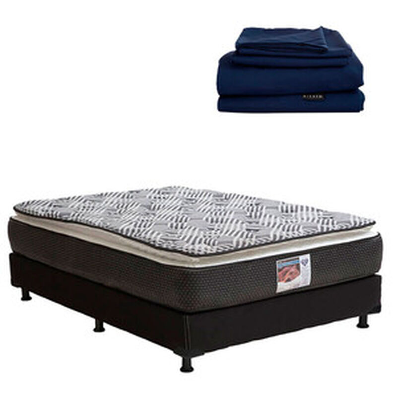 Colch&oacute;n Queen Size Spring Air Omega+S&aacute;banas Dic... image number null