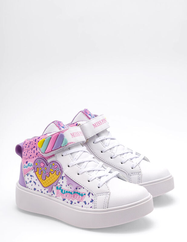 Miss Pink Tenis urbano para ni&ntilde;a blanco multico... image number null