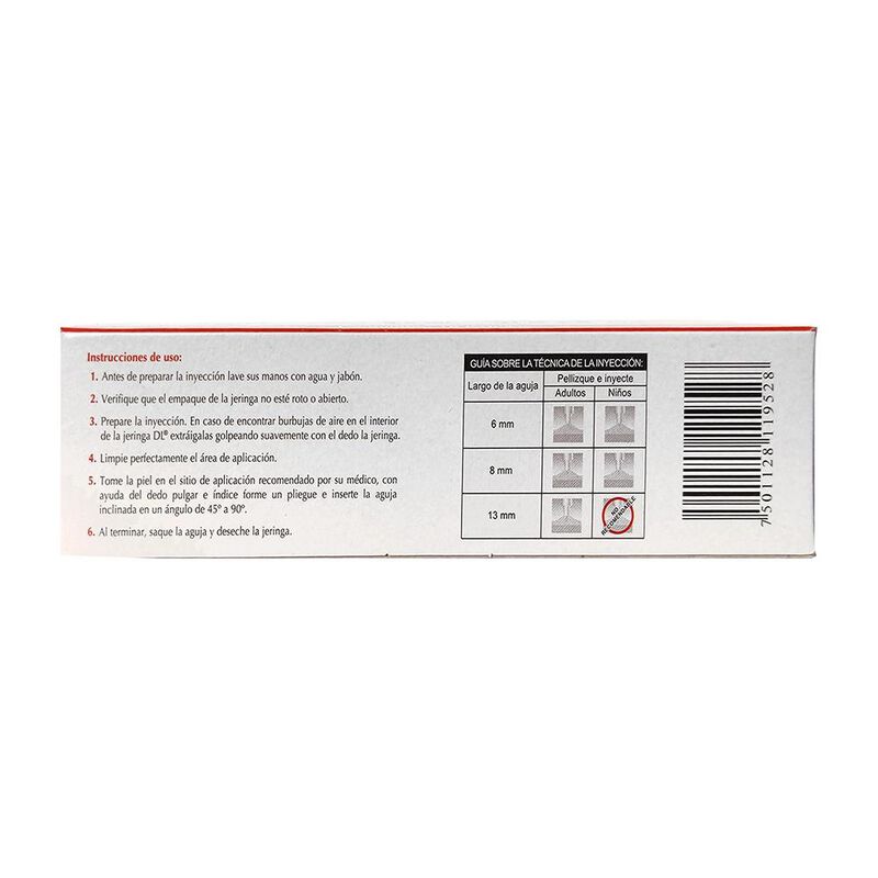 Jeringa Deschable Para Insulina Dl 0.5ml 31g X ... image number null