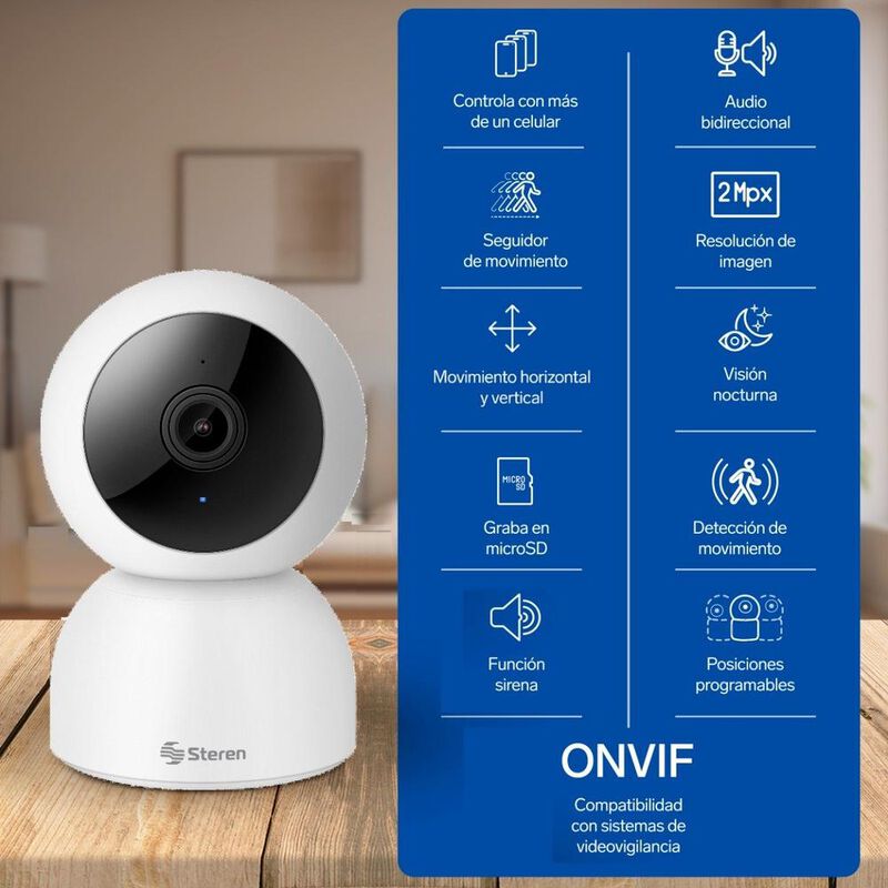 C&aacute;mara de seguridad Wi-Fi 3 Mpx robotizada con ... image number null