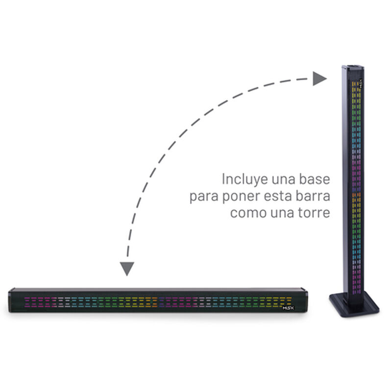 Barra De Sonido Port&aacute;til Misik 32" Bluetooth Lu... image number null