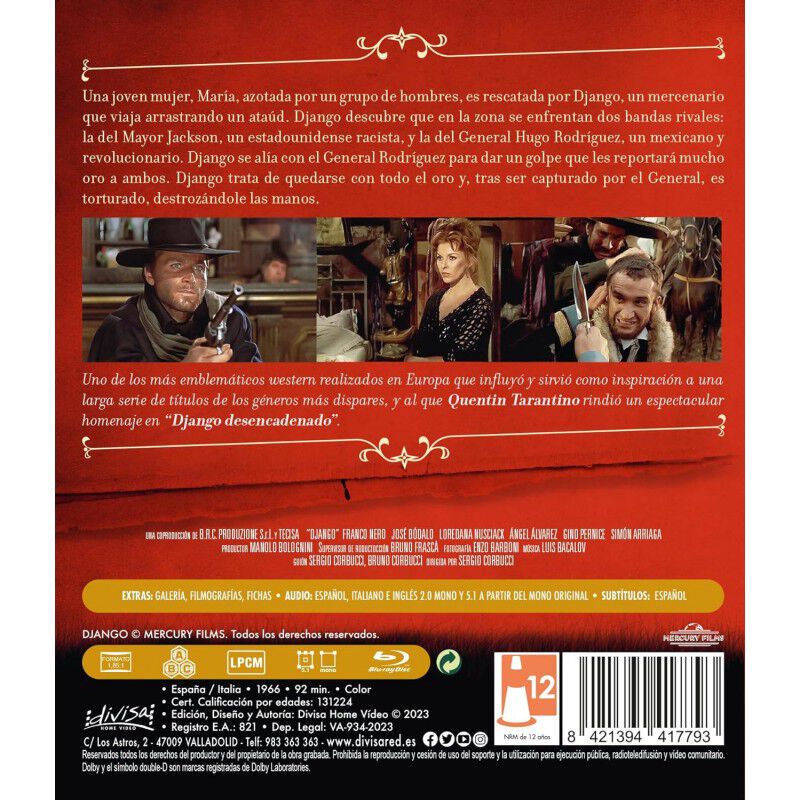 Django (1966) (Sergio Corbucci) (Blu-ray) [Blu-... image number null