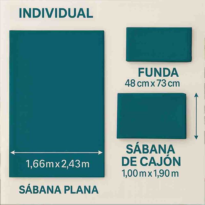 Juego de S&aacute;banas Tacto Algod&oacute;n Suaves y Durader... image number null