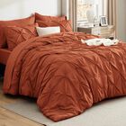 Juego De Edred&oacute;n Bedsure King Size, 7 Piezas, Color Naranja Quemado