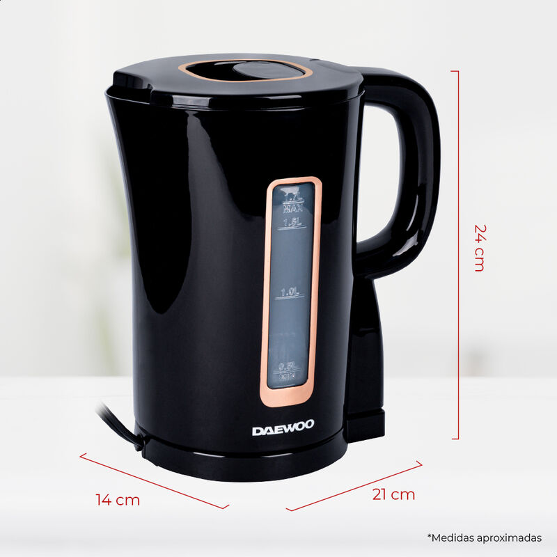 Hervidor el&eacute;ctrico de agua inal&aacute;mbrico 1.7 L Da... image number null