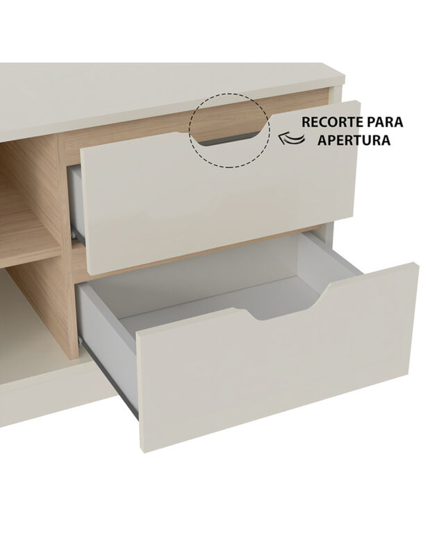 Mueble para TV Bertolini Michigan Off White Rob... image number null