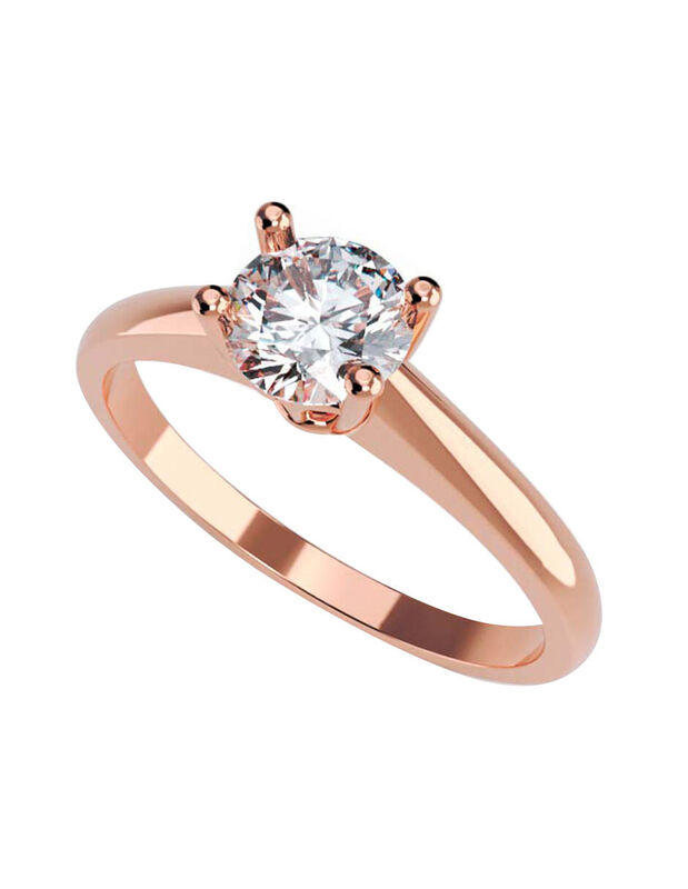 Anillo de Compromiso en Oro Rosa 10K con Circon... image number null