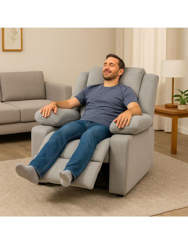 Sof&aacute; Reclinable Sara Con 2 Porta Vasos y 3 Posi... image number null