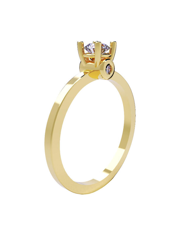 Anillo de Compromiso de 14K con Diamante de Lab... image number null