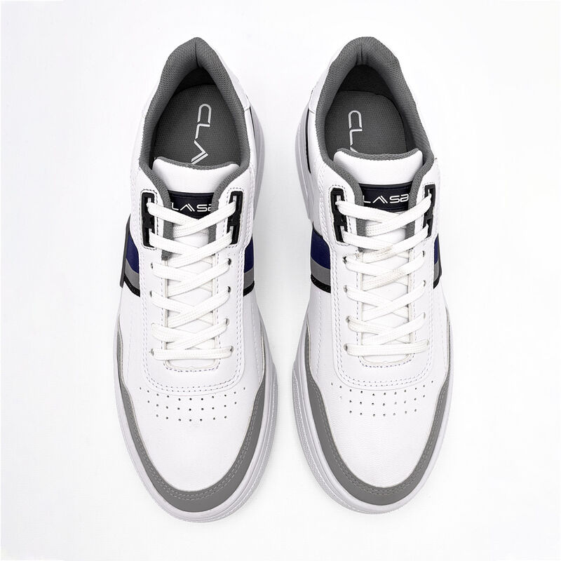 Clasben Tenis urbano para hombre blanco gris ma... image number null