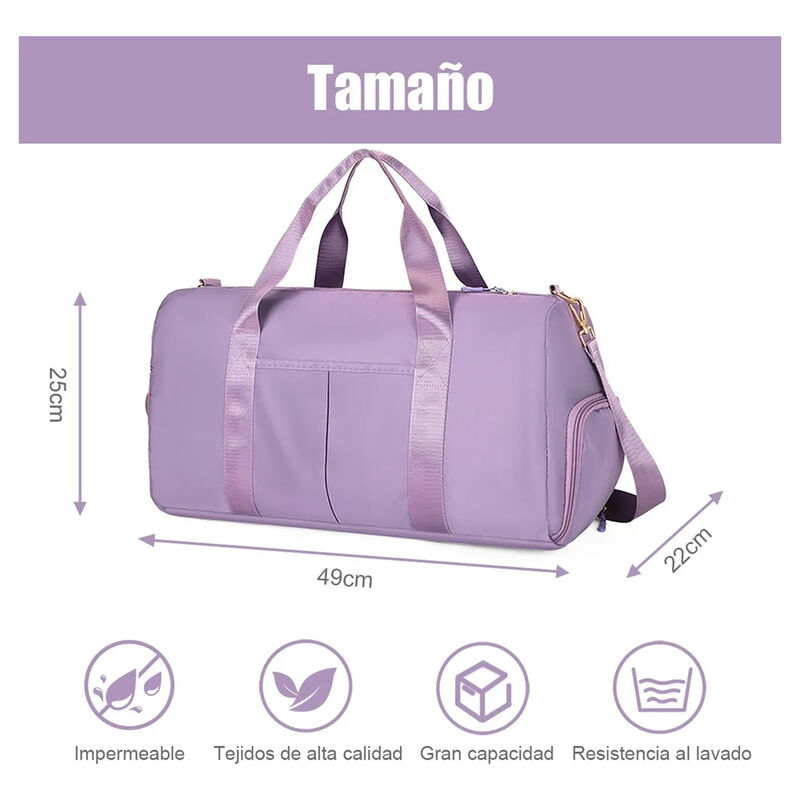 Maleta Deportiva Violeta para Gym y Viajes image number null