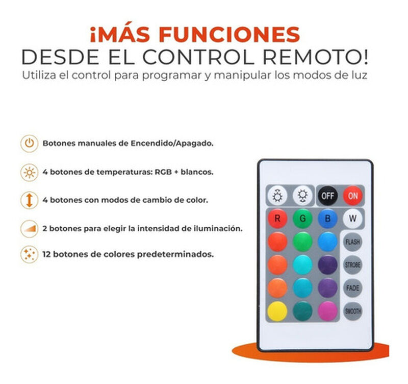 Pack 2 Tiras Led Bluetooth 20 Mts 35 W, Luz Rgb... image number null