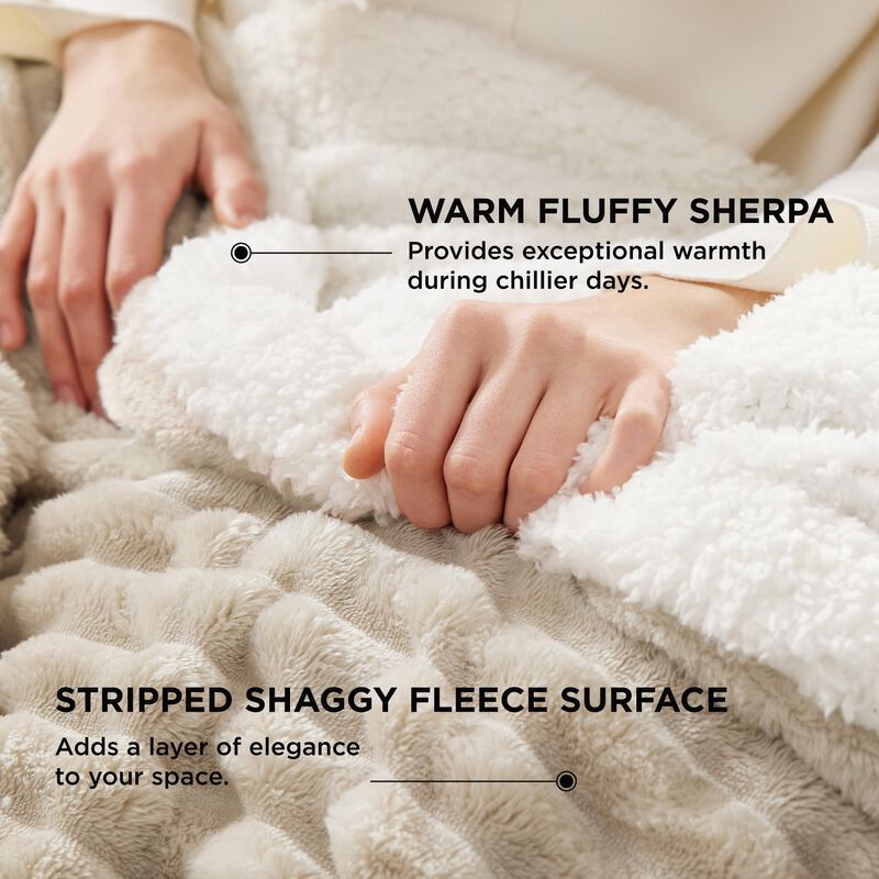 Manta Sherpa Queen Para Invierno, 230 X 230 Cm,... image number null