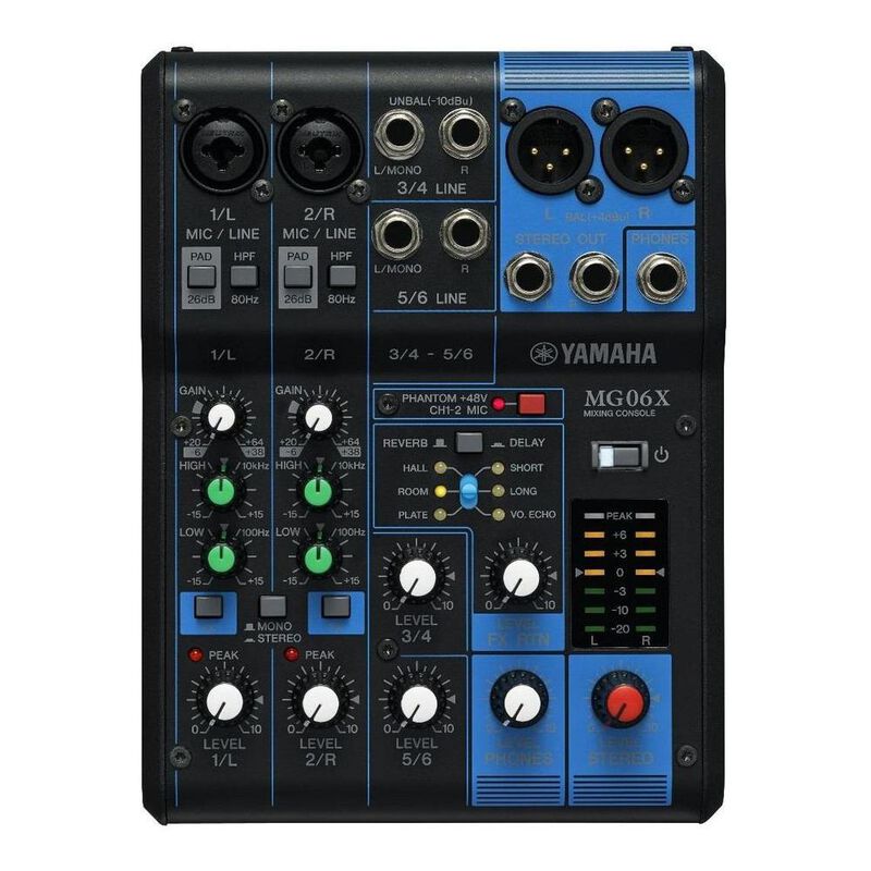Yamaha Mezcladora 6 Canales Con Efectos Mg06x T... image number null