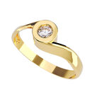 Anillo de Compromiso en Oro Amarillo 14K con Circonia -  Talla:5/ FJ724-14Y-CZ-5