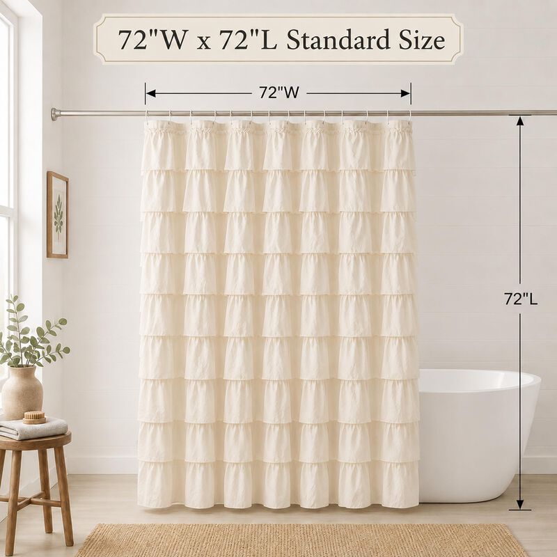 Cortina De Ducha Westweir Beige De 183x183 Cm C... image number null