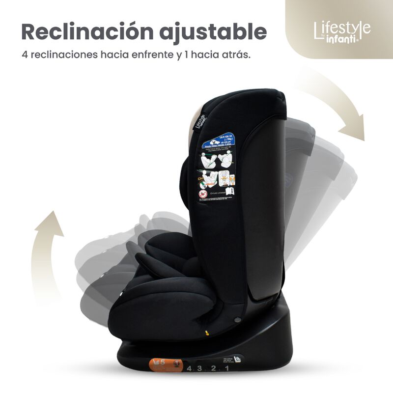 Autoasiento Reclinable Prix Negro / Beige Con S... image number null