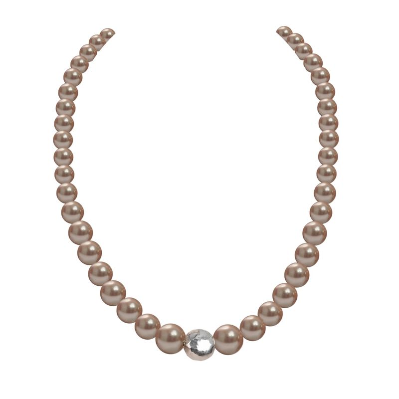 Collar Perlas de cristal creciente con esfera d... image number null