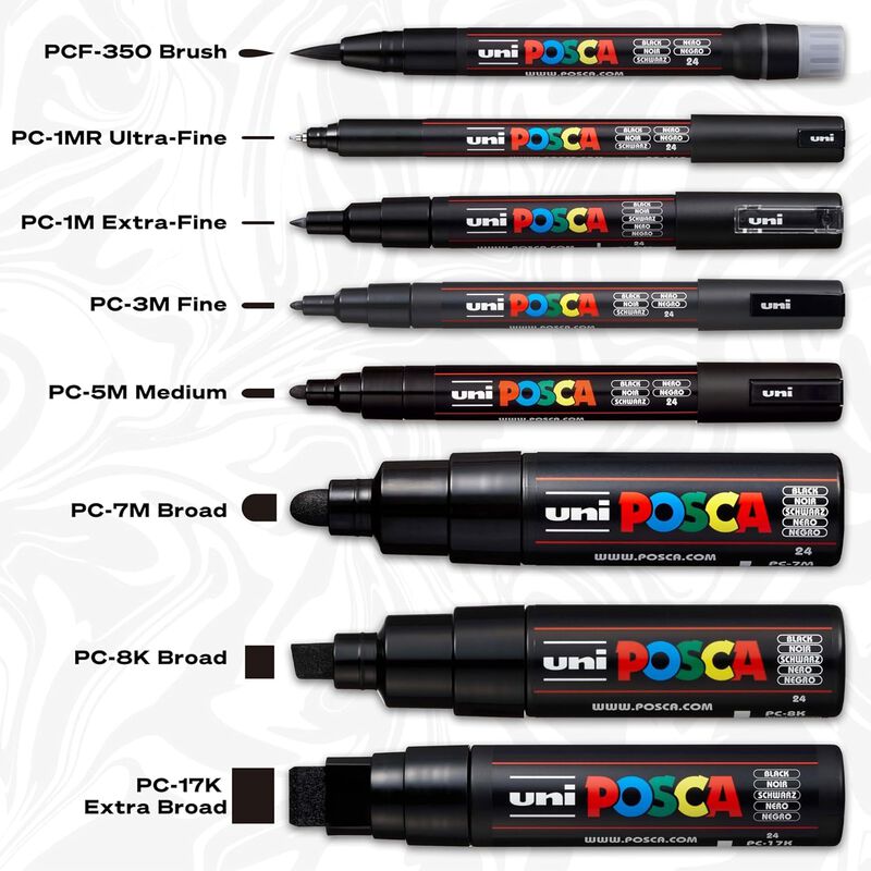 Marcadores De Pintura Posca 5 M Con Puntas Reve... image number null