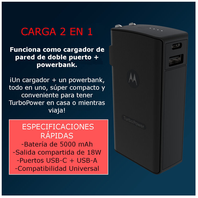 Power Bank MOTOROLA Turbo power Traveler De 500... image number null