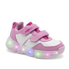 Moramora Tenis urbano para ni&ntilde;a rosa blanco fucsia, con luces