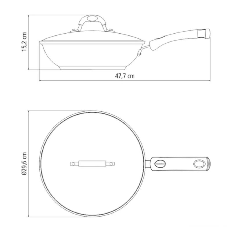 Wok Tramontina Solar Silicone 62138/280 Tapa de... image number null