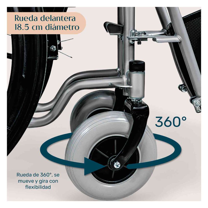 Silla De Ruedas Plegable 24 Pulgadas Todo Terre... image number null