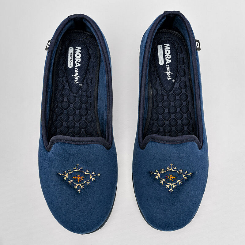 Mora Confort Pantufla para mujer marino image number null