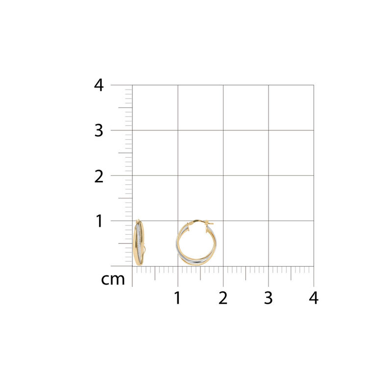 Arracadas Bicolor Oro 10k 20mm (sku B) | Bizzar... image number null