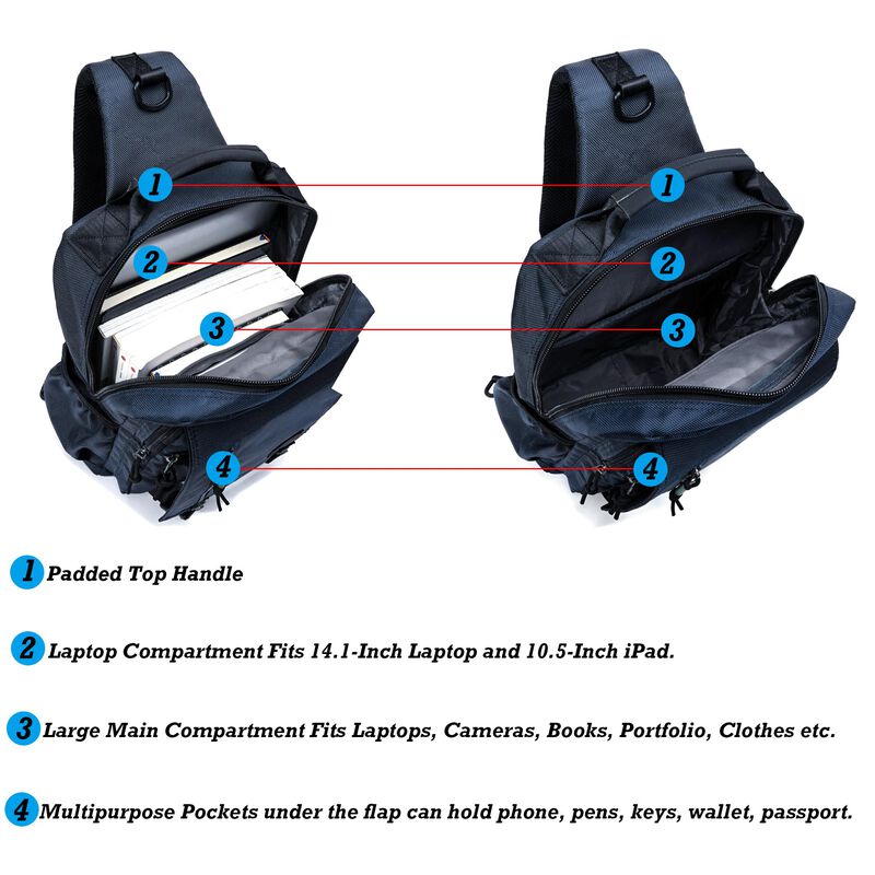 Mochila Bandolera Nicgid Para El Pecho Y El Hom... image number null