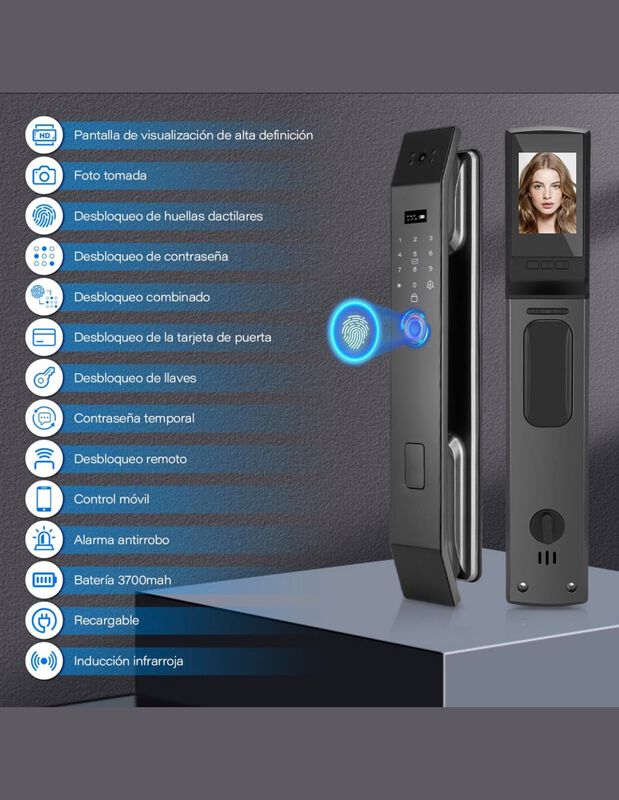 Cerradura Smart Con Reconocimiento Facial image number null