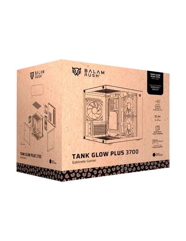 Gabinete Gamer Mini Torre Tank Core Pro GI925 N... image number null