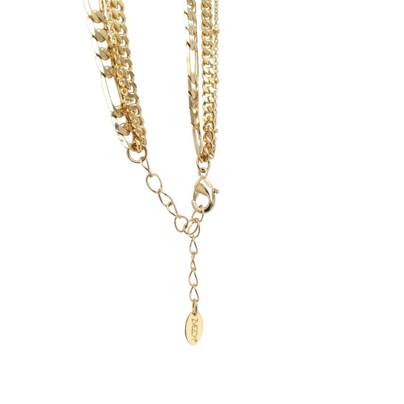 Collar Triple grueso Chapa de oro 18k Zvezda image number null