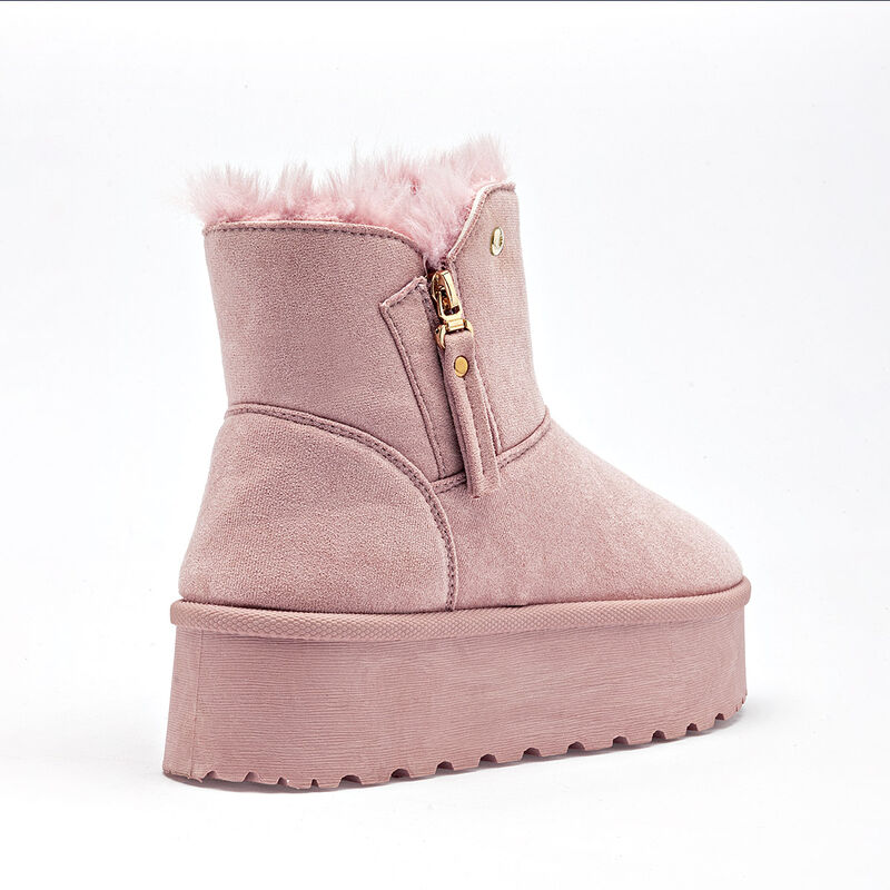 Moramora Bota con peluche para mujer rosa image number null