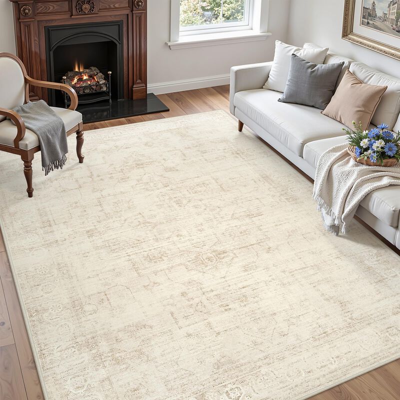 Alfombra Luxturiy 183 cm &times; 183 cm Lavable Beige image number null