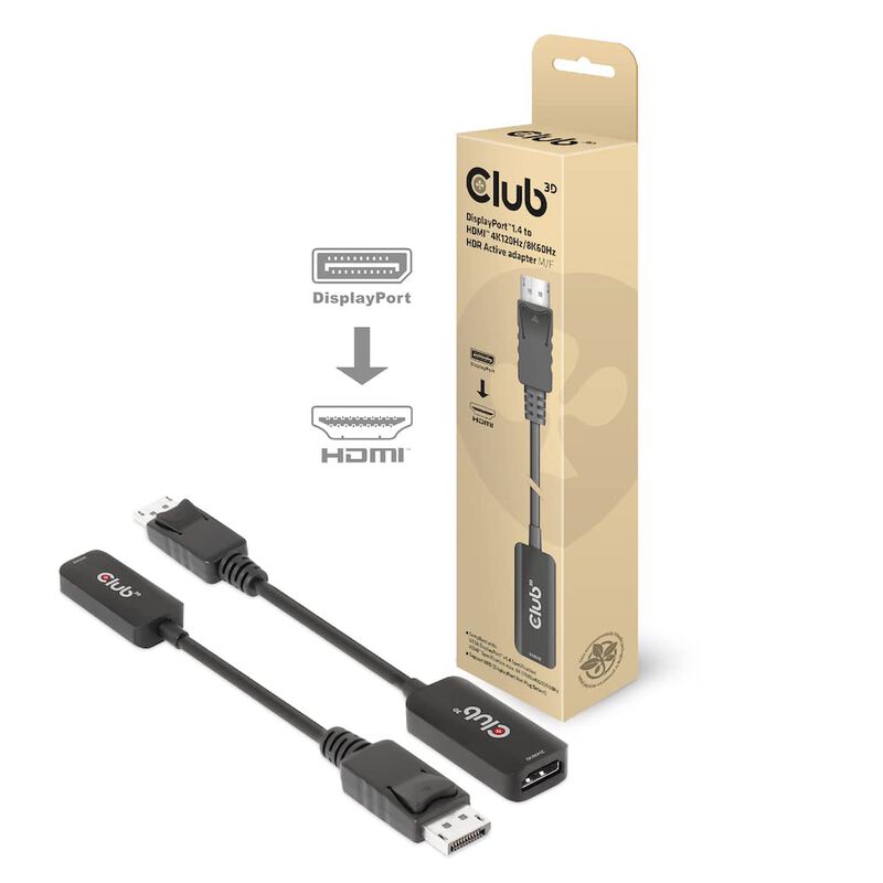 Adaptador Club 3d Cac-1088 Displayport 1.4 A Hd... image number null