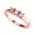 Anillo de Compromiso en Oro Rosa 10K con Circonia -  Talla:5.5/ FJ773-10R-CZ-55