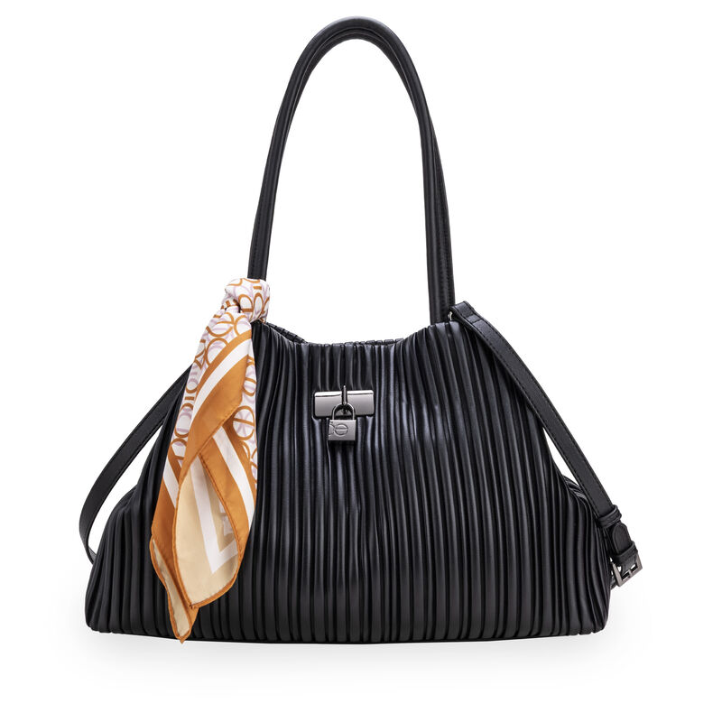 Bolsa Tote Grande Look Blisado Color Negro image number null